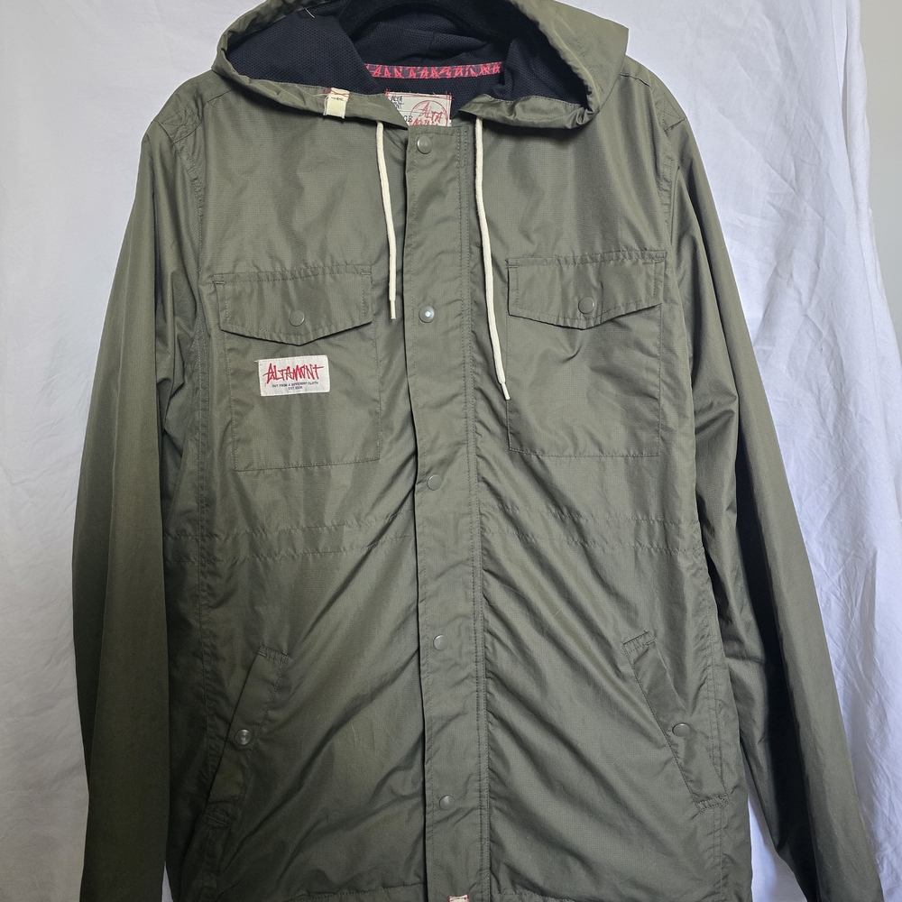 Altamont Military-Style Wind Breaker in Olive